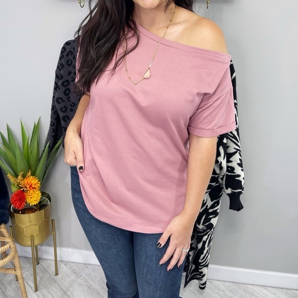 Pink Off-Shoulder Top - Picture 3 of 3